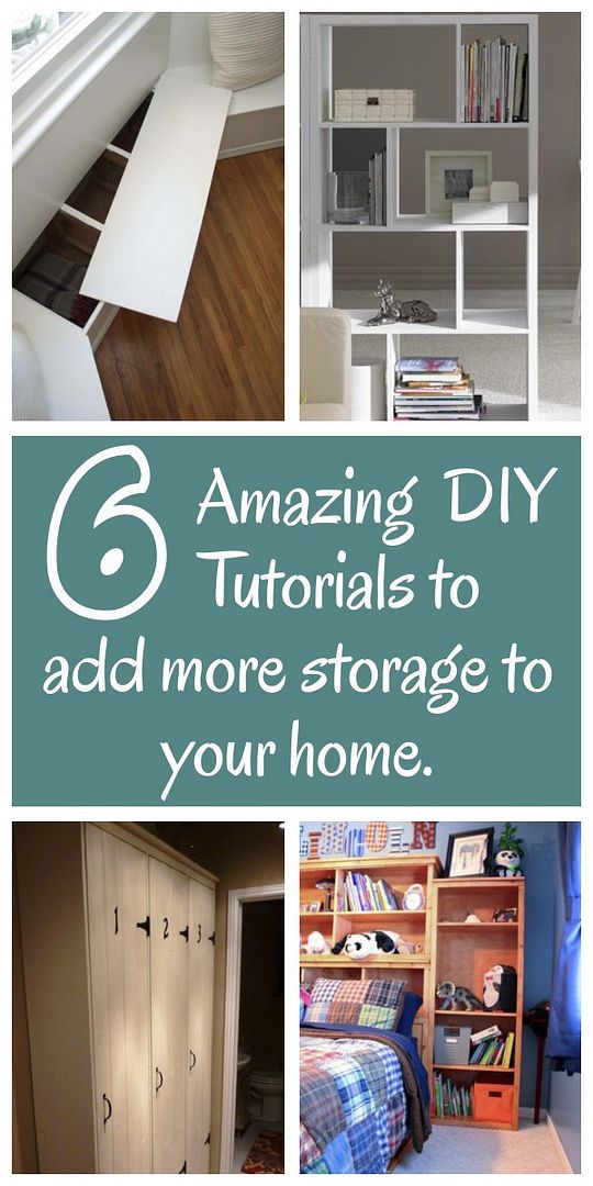 DIY Home Sweet Home 6 ways to add more storage to your home.